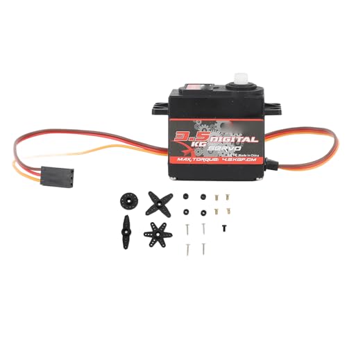 Hapivida RC Digital Servo 3,5 kg Kunststoffgetriebe Digitaler Servomotor mit hohem Drehmoment für DIY RC Crawler Auto Boot Roboter von Hapivida