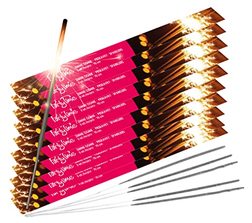 Wunderkerzen-Set Packung mit Wunderkerzen Kat F1 Feuerwerk – Tolle Idee für Hochzeiten, Geburtstagsfeiern, Weihnachten und Silvesterparty (70cm x 50 St) von Happenings