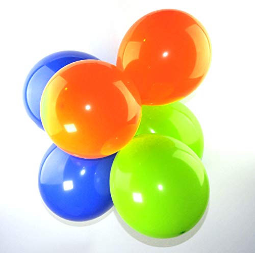 Latex-Luftballons, 30,5 cm, 20 Stück (Blau, Grün, Orange) von Happium