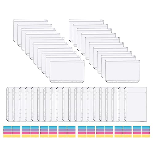 40 Stück Ordner, Sammelalben, Papieraufbewahrung, transparenter Papier-Organizer mit Registerkarten für Sammelalben, Papier, Karton von Happlignly