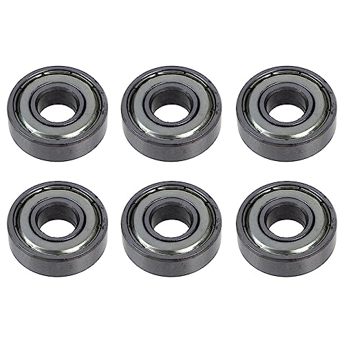 6 Stück, 10 x 26 x 8 mm, 6000Z, silberfarben, Premium-Kugellager von Happlignly