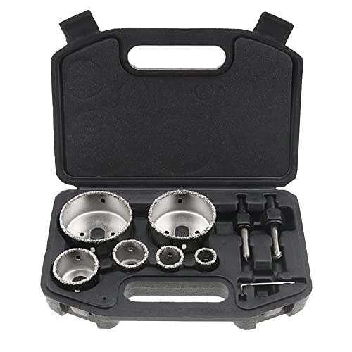 9-teiliges Diamantbeschichtetes Bohrer-Set, Fliesen, Glas, Keramik, Lochsäge, Bohraufsätze für Elektrowerkzeuge, 22 mm - 73 mm von Happlignly