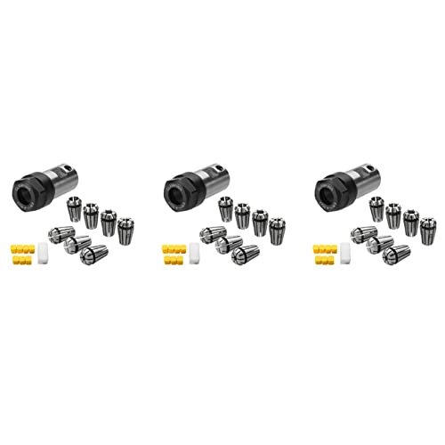 ER11 Federzangen 1–7 mm mit ER11A 5 mm Motorwellen-Halter-Verlängerungsstange, 21 Stück von Happlignly