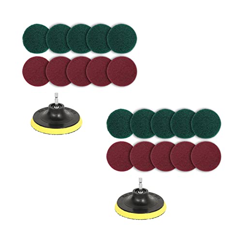 Happlignly 22-teiliges Power-Schrubber-Bürsten-Set, Polierpad für Bohrmaschinen, Fliesenschrubber, Scheuerschwämme, Reinigungswerkzeug von Happlignly