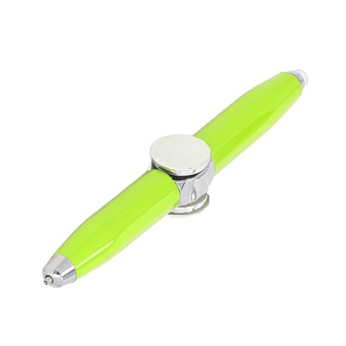 HappyFit Anti-Angst-Stress-Kugelschreiber mit LED-Licht, Metall, hilft beim Denken, Fingerspitzen-Stressreduzierer-Kugelschreiber (Green) von HappyFit