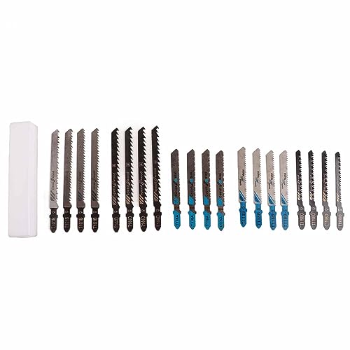 Happyfit 20pcs Puzzlernklingen Set HSS T Shank Clear Fast Cutting Jig Sägeblätter für Holzmetall von HappyFit