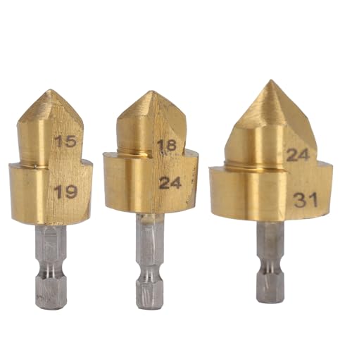 Happyfit 3 PCs Set PPR Hebung Drill Bit 1/4 Zoll Hex Shank Water Pipe Expansion Drill Puncher Hole Opener Expander von HappyFit