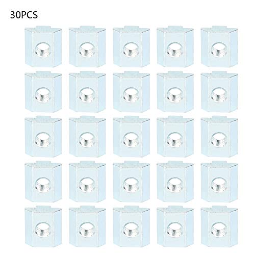 Happyfit 30pcs 40 Serie T Schlitzmuttern Set Kohlenstoffstahl -Gewinde t Schiebernmutter Block Befestigungselemente (M8) von HappyFit