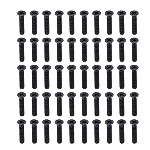 Happyfit 50pcs Counterunk Schraube Flachkreuz M4 A2-70 Anschlussteil für die Reparaturwartung (M4*20) von HappyFit