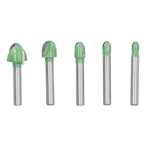 Happyfit 5pcs Cove Box Router Bit Round Nase 2 Flöten -Wolframstahl CNC Holzbearbeitungsmittelwerkzeuge von HappyFit