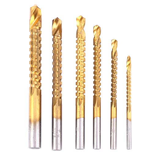 Happyfit 6PCS SAW BIT BIT Hochgeschwindige Stahlholzhändler Bohrlochbohrung 3-8 mm von HappyFit