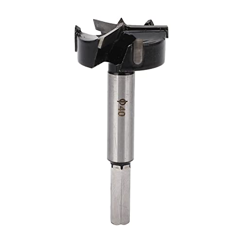 Happyfit Forstner Drill Bit 3 Flöte 40 mm zementiertes Carbid -Loch -Opener für Holzbearbeitung von HappyFit