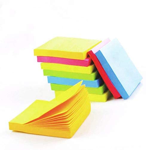 10 Stück Haftnotizen 76x76 mm farbig 5 Farben selbstklebende Haftnotizzettel Sticky Notes 72 Blatt für Büro Schule Student Haus Erinnerungen von HappyHapi