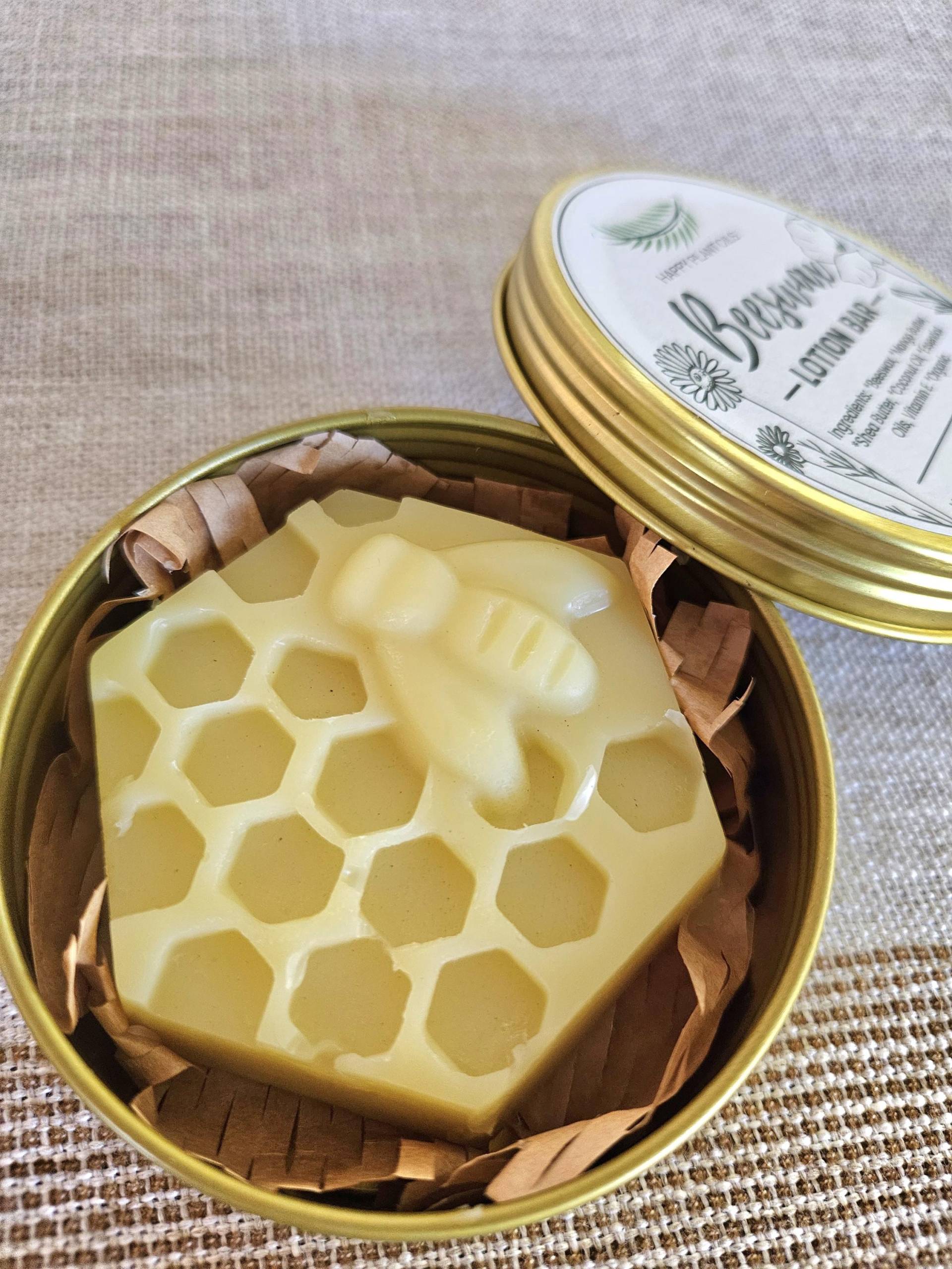 Bienenwachs Lotion Bar, Feste Sheabutter, Bio von Happyplantoils