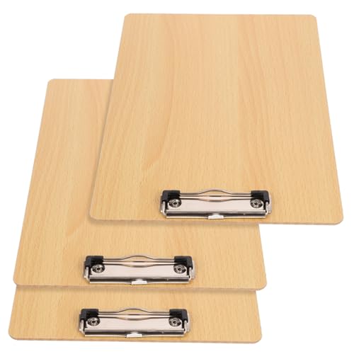 Happyyami 1 Satz Schreibtafelklammer Aus Holz Whiteboard Clip Bretter Planke Zwischenablage Dokumentieren Papier Schüler Schreiben Tafeln Office-dokumentenklammern Büroklammern Metall 3st von Happyyami