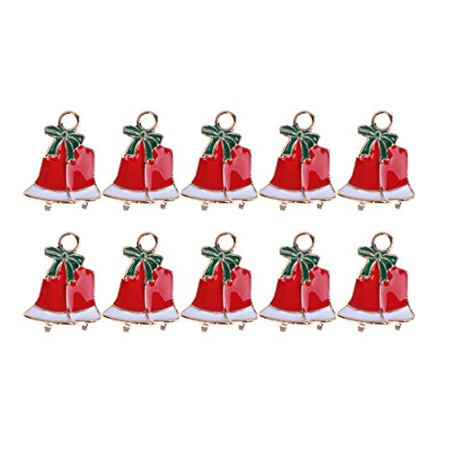 Happyyami 10 Stück Weihnachts-Emaille-Charms Zur Schmuckherstellung Charms-Anhänger Halskette Armband Ohrringe Diy Weihnachten Kleidung Nähen Taschen Charms Dekoration von Happyyami