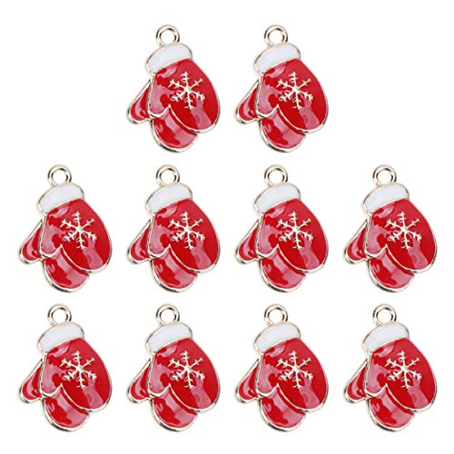 Happyyami 10 Stück Weihnachts-Emaille-Charms Zur Schmuckherstellung Charms-Anhänger Halskette Armband Ohrringe Diy Weihnachten Kleidung Nähen Taschen Charms Dekoration von Happyyami