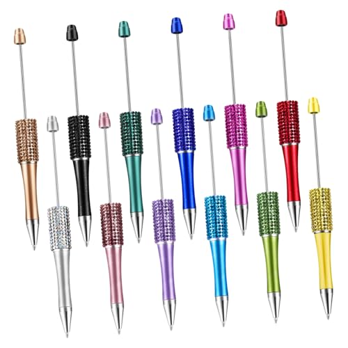 Happyyami 12 Stück Strassperlenstift für verschiedene Perlenstifte schnell funkelnd klein fokal mit kugelschreiber Schreibperlenstift Bürozubehör Kreative Perlenstifte Bohren Happyyami 12 Stück Strassperlenstift für verschiedene Perlenstifte schnell funkelnd klein fokal mit kugelschreiber Schreibperlenstift Bürozubehör Kreative Perlenstifte Bohren von Happyyami