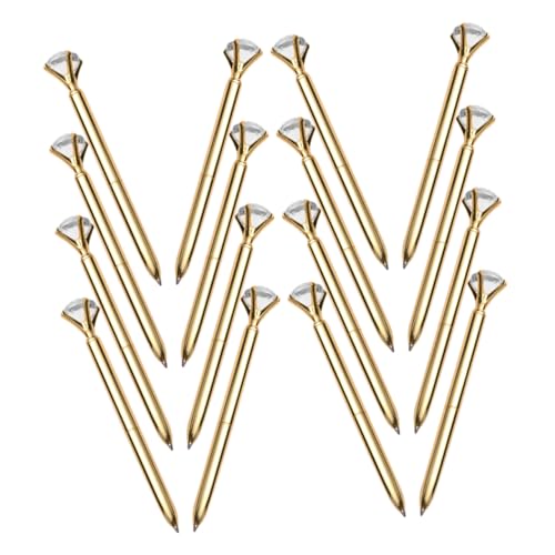 Happyyami 16 Stück Kugelschreiber mit Strasssteinen täglich Notizbuch Kreativ lustige Stifte für Zeichenstifte Bußgeld Büro Punkt Metall Golden Happyyami 16 Stück Kugelschreiber mit Strasssteinen täglich Notizbuch Kreativ lustige Stifte für Zeichenstifte Bußgeld Büro Punkt Metall Golden von Happyyami