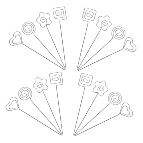 Happyyami 20 Stück Fotoordner Herz Nimmt Tischkartenhalter Aus Metalldraht Kartenhalter-stick Valentins-picks Blumig Fotohalter Für Blumenarrangements Fotoclip Silver Eisen Happyyami 20 Stück Fotoordner Herz Nimmt Tischkartenhalter Aus Metalldraht Kartenhalter-stick Valentins-picks Blumig Fotohalter Für Blumenarrangements Fotoclip Silver Eisen von Happyyami