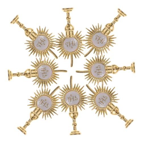 Happyyami 20 Stück Religiöse Parteizubehör Ornament Heilig Partyschmuck Waferpapierkreuz -topper Kirche Religion Zubehör Für Religiöse Partys Dekorationen Erste Gemeinschaft Golden Legierung Happyyami 20 Stück Religiöse Parteizubehör Ornament Heilig Partyschmuck Waferpapierkreuz -topper Kirche Religion Zubehör Für Religiöse Partys Dekorationen Erste Gemeinschaft Golden Legierung von Happyyami