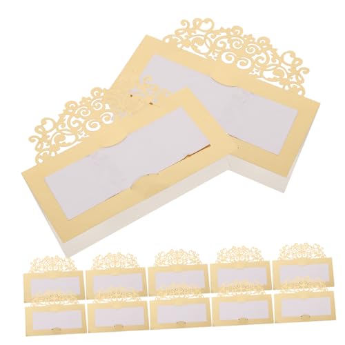 Happyyami 20st Tischkarte Zur Hochzeit Geschenkboxen Kartentisch Staffelei Stehen Reservierte Tischschilder Party Karte Steht Essenskarten Für Buffettisch Sitzkarten Leer Papier Golden von Happyyami