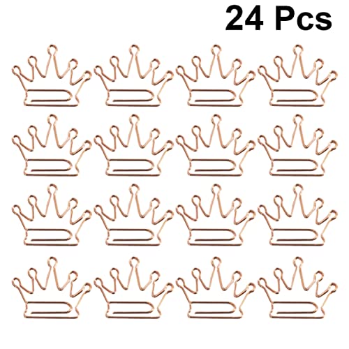 Happyyami 24 Stück Krone Form Büroklammern Roségold Kreative Lesezeichen für Büro Schule und Persönliche Nutzung Starke Haltekraft und Dekoratives Design Happyyami 24 Stück Krone Form Büroklammern Roségold Kreative Lesezeichen für Büro Schule und Persönliche Nutzung Starke Haltekraft und Dekoratives Design von Happyyami