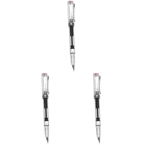 Happyyami 3 Stück transparenter Stift Füller Bußgeld Tinte Schreiben von Füllfederhaltern Brunnen Spitze Füllfederhalter mit Kolbenfüllung Füllfederhalter für Künstler Stahl Happyyami 3 Stück transparenter Stift Füller Bußgeld Tinte Schreiben von Füllfederhaltern Brunnen Spitze Füllfederhalter mit Kolbenfüllung Füllfederhalter für Künstler Stahl von Happyyami