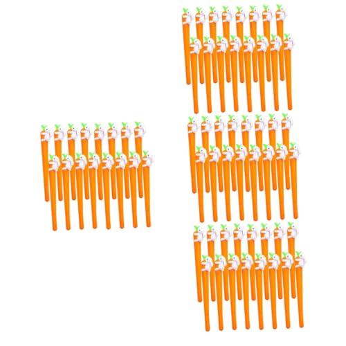 Happyyami 4 Sätze Karotte Gel Stift Kugelschreiber Schreibutensilien Bürobedarf Sign Pen Permanentmarker Schwarz Tinte Tinte 0,5 Mm Stifte Gel-tintenstift Plastik Orange 24 Stück * 4 von Happyyami