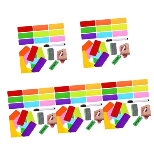 Happyyami 5 Sätze kühlschrankmagnete kühlschrankaufkleber kleines magnetisches Whiteboard magnetisch für Kühlschrank namensschilder magnet trocken abwischbare Etiketten magnetische Tags von Happyyami