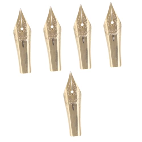 Happyyami 5 Stück Füllfederhalterfeder Kalligraphie Pen Tipp Bußgeld Signierstiftspitzen Ersatz Kohlenstoff Punkt Füllfederhalter Flex Füller Malen Golden Metall Happyyami 5 Stück Füllfederhalterfeder Kalligraphie Pen Tipp Bußgeld Signierstiftspitzen Ersatz Kohlenstoff Punkt Füllfederhalter Flex Füller Malen Golden Metall von Happyyami