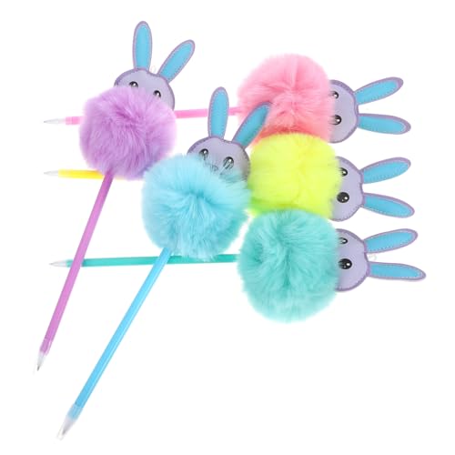 Happyyami 5 Stück Kaninchen Kugelschreiber flauschige Stifte Kaninchenställe süße Kaninchenstifte Pelzhasenstift Hasenstifte zurück zur Schule vorhanden Dekorativer Stift Pu Happyyami 5 Stück Kaninchen Kugelschreiber flauschige Stifte Kaninchenställe süße Kaninchenstifte Pelzhasenstift Hasenstifte zurück zur Schule vorhanden Dekorativer Stift Pu von Happyyami