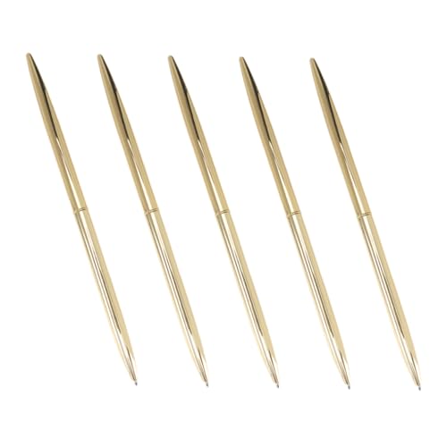 Happyyami 5 Stück Kugelschreiber aus Metall Kugelschreiber Masse Luxusstift Füllfederhalter aus Metall Hochzeitsgastbuchstift hübsche Stifte Hochzeitsstift Golden Happyyami 5 Stück Kugelschreiber aus Metall Kugelschreiber Masse Luxusstift Füllfederhalter aus Metall Hochzeitsgastbuchstift hübsche Stifte Hochzeitsstift Golden von Happyyami