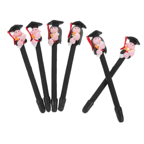 Happyyami 6 Stück Soft Ceramic Pen Doktorandenstudent Serie Studenten Mehrere Charakter-kugelschreiber -stift Abschlussstift Stifte Für Die Schule Schwarz Polymer-ton Zufällige Farbe Happyyami 6 Stück Soft Ceramic Pen Doktorandenstudent Serie Studenten Mehrere Charakter-kugelschreiber -stift Abschlussstift Stifte Für Die Schule Schwarz Polymer-ton Zufällige Farbe von Happyyami