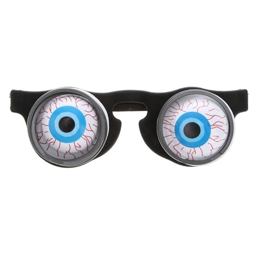 Happyyami Googly-Brille Lustige Augen Brille Neuheit Hängende Augen Frühlingsbrille Streichbrille Halloween-Kostümzubehör Partyzubehör -Requisiten von Happyyami