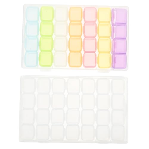 Happyyami Nagelzubehör Organizer Transparente Aufbewahrungsbox Für Nagelschmuck Fächer Sortierbox Für Nail Art Zubehör Und Dekoration Aufbewahrungskoffer Für Kunstnägel von Happyyami