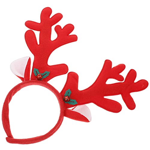 Happyyami Rentier-Geweih-Stirnband Weihnachts-Hirsch-Elch-Stirnbänder Feiertags-Fotokabinen-Requisiten Weihnachtsfeiergeschenke von Happyyami