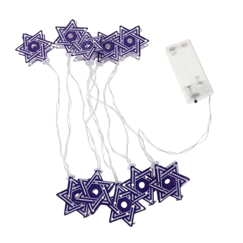 Happyyami Schnur Chanukka Lichterketten Dekoration Chanukka-ornament-lichter Led-judentumslichter Jüdische Festlichter Judentum Chanukka-lichter Led-leuchten Mit Jüdischem Eisen von Happyyami