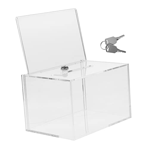 Happyyami Transparente Spendenbox Mit Schloss Lottobox Für Abstimmungen Und Vorschläge Acryl Abschließbar Für Fundraising Und Öffentliche Spendenaktionen von Happyyami