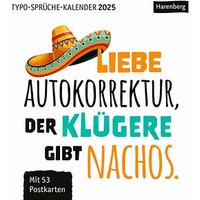 Harenberg Postkartenkalender Typo Sprüche 2025 von Harenberg