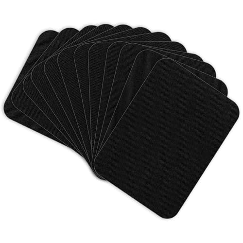 12 Stück Iron On Repair Patches, Flicken zum Aufbügeln, Schwarz Reparatur Patches for Clothing, Selbstklebende Bügelflicken Aufbügelflicken für Jeans, T-Shirt, Kleidung, Rucksack von Hariendny