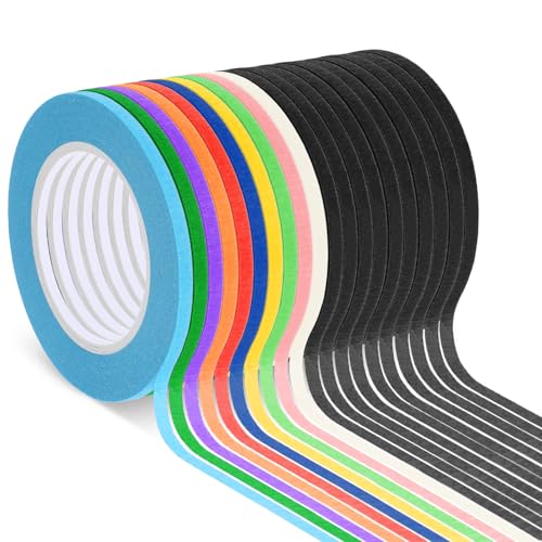 Whiteboard Klebeband, 20 Rollen 3mm x 260m Papier Artist Tape, Grafikband, Nadelstreifenband für Trocken Abwischbare Tafel, Selbstklebendes Klebeband Für Whiteboards von Hariendny