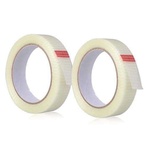 Panzertape, 2 Rolle 25 mm x 20 m, Transparentes Filament-Faser-Panzertape, Wetterbeständiges Klebeband zum Versenden, Versiegeln, Verpacken, Allround Panzerband mit Starker Klebkraft von Hariendny