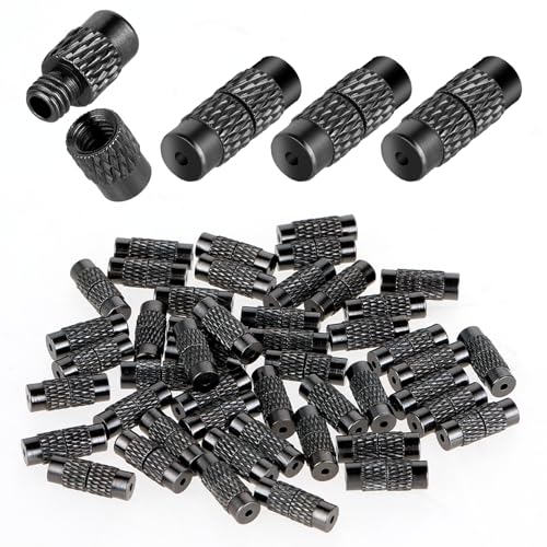 Schwarze Zylinderverschlüsse, Kordel-Endkappen, 50 Stück Messing-Schraubverschlüsse, Zylinder-Schraubverschlüsse, Schmuck-Endspitzen-Set für Halskette, Fassverschlüsse für DIY-Armbänder und von Hariendny