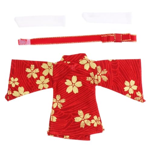 Harilla 1/12 Skala weibliche Puppe Kimono Set, Mini Fashion Sturdy Clothing Action Figur Kleidung für 6 -Zoll -Actionfiguren Kostüm, Rot von Harilla