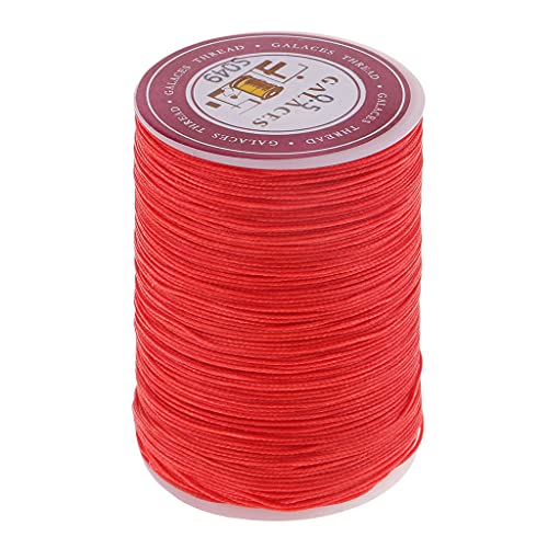 Harilla 130 Meter 0,5 Mm schneidern Runde Gewachste Fadenschnur DIY Stitching Crafts, rot von Harilla