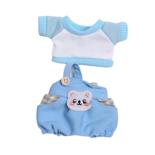 Harilla 15cm 17cm Plüsch Puppenkleidung,Puppen Overall Set,Plüsch Puppenzubehör,Anziehsachen,Kostüme Kuscheltiere Kleidung Stylisch, Blau von Harilla