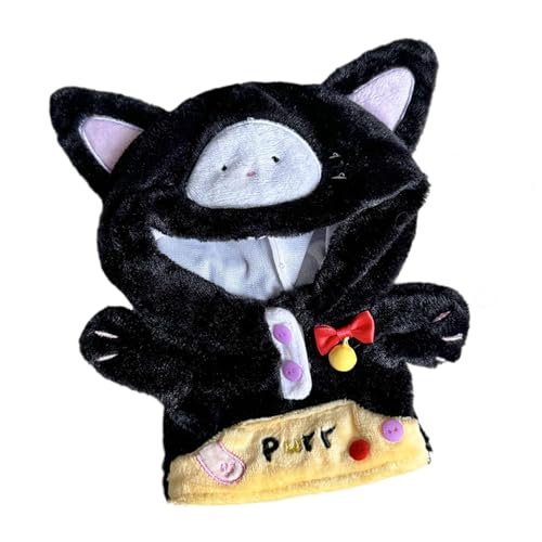 Harilla 20 cm Plüschpuppe Kleidung Kostüme Dekoration für Kinder Geburtstagsgeschenk Geschenke Cartoon DIY Puppe Spielzeug Outifits Puppe Overall Anziehen, Schwarz von Harilla