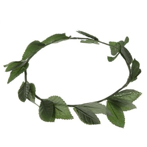 Harilla 24er Set Blatt Römische Göttin Haarband - Antike Kostüm Accessoire für stilvolle Verkleidungen, Grün, 32 Stk von Harilla