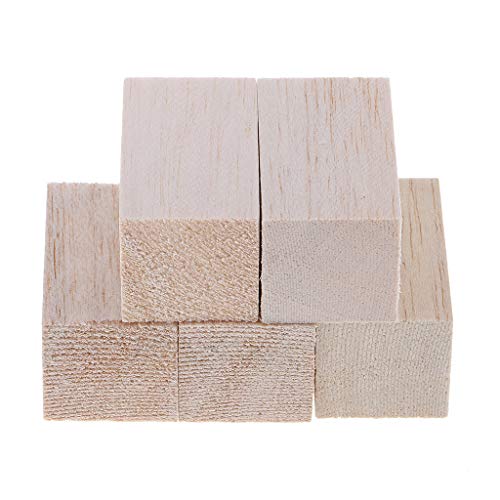 Harilla 5 / 12cm Holzblöcke Stangen Unvollendete Holzstäbchen Zum Basteln - 5 stücke 50mm von Harilla